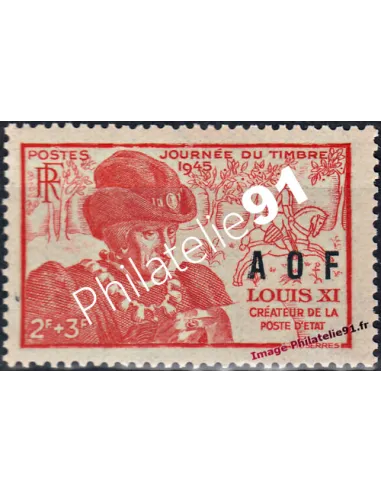 Timbre d'Afrique Occidentale Française n° 23. Journée du Timbre.