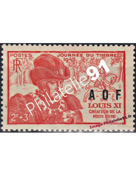 Timbre d'Afrique Occidentale Française n° 23. Journée du Timbre.