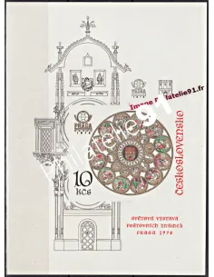 Timbre de Tchécoslovaquie. Bloc Feuillet neuf n° 43 - Non Dentelé. Praga 1978