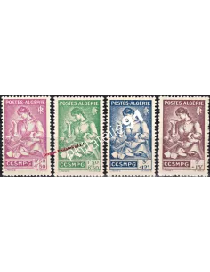 Timbres d'Algérie n° 205 à 208, collection timbres des colonies