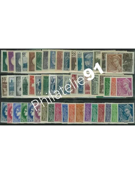Année complète de France 1938 - Timbres neufs