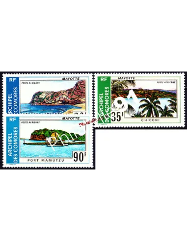 Timbres des Comores PA n° 62 à 64, timbres des colonies françaises