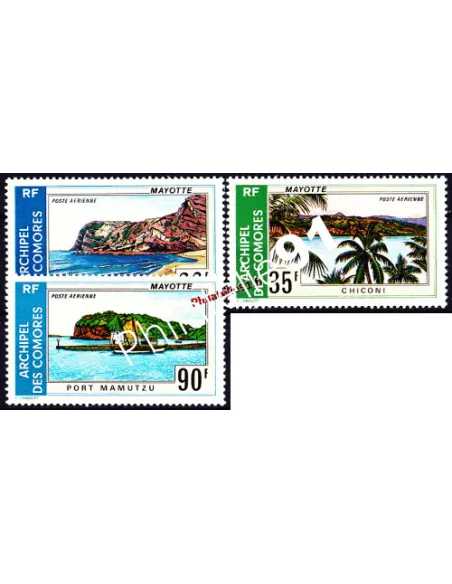 Timbres des Comores PA n° 62 à 64, timbres des colonies françaises