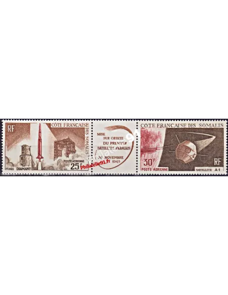 Timbres de Poste Aérienne de COTE DES SOMALIS  n° 46 A. espace.