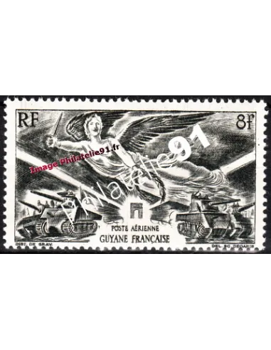 Timbres de Guyane PA n° 28 - anniversaire de la victoire