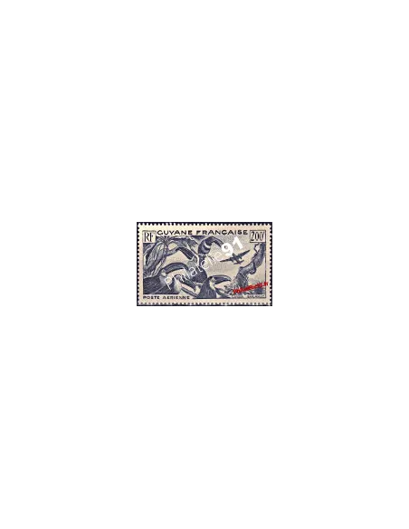 Timbre de Poste Aérienne de Guyane - PA n° 37. Toucans.