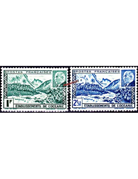 'Océanie n° 138 à 139. Maréchal Pétain, colonies françaises