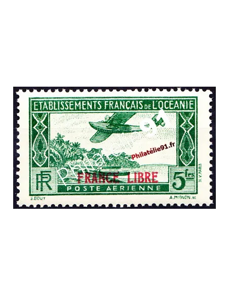 Timbre d'Océanie PA n° 3, timbres des colonies françaises