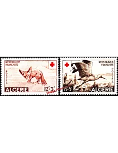 Algérie n° 343 et 344,Au profit de la Croix-Rouge, timbres des colonies
