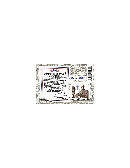 Timbre n° 4493 (F4493) Appel du 18 juin 1940 - Gal de Gaulle