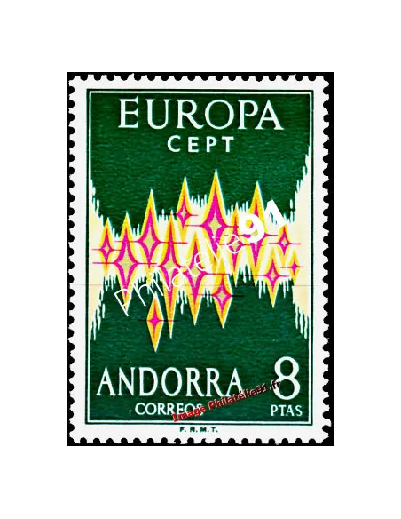 Timbre EUROPA d’Andorre ESPAGNOL - n° 64A - année 1972