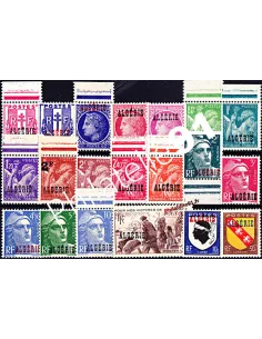 Timbres d'Algérie n° 225 à 244