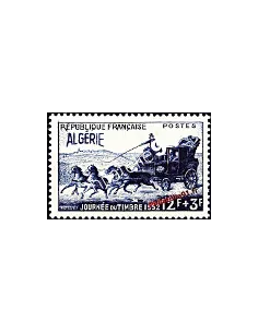 Timbre d'Algérie n° 294 - Journée du timbre - diligence