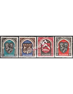 Timbres d'Algérie n° 268 à 271. Armoiries de ville
