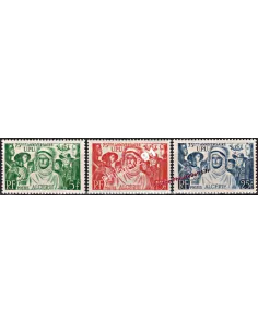 Timbres d'Algérie n° 276 à 278, 75ème anniversaire de l'U.P.U., timbres des colonies