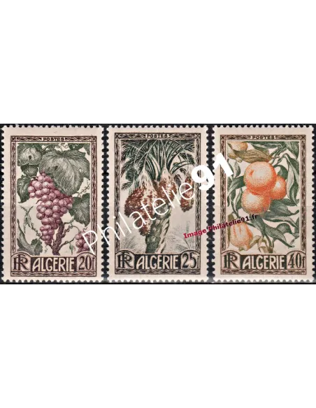 Timbres d'Algérie n° 279 à 281. Productions locales
