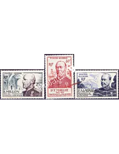 timbres d'Algérie n° 304 à 306, Corps de santé militaire, timbres colonies
