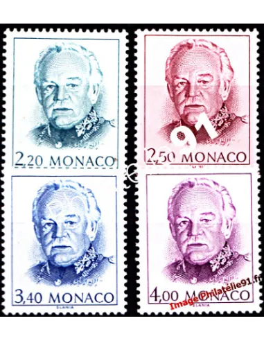 Timbres de MONACO - n° 1779 à 1782 - S.A.S. Rainier III