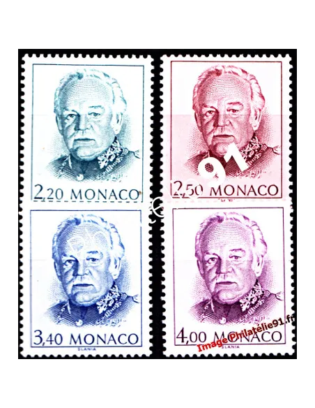 MONACO n°1779 à 1782, S.A.S. Rainier III, collection timbres Monaco