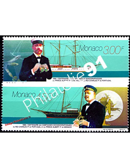 MONACO n° 2031-2032 - Portugal - Prince Albert - Timbres Monaco