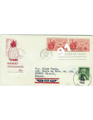 HAWAII - Lettre - Ananas