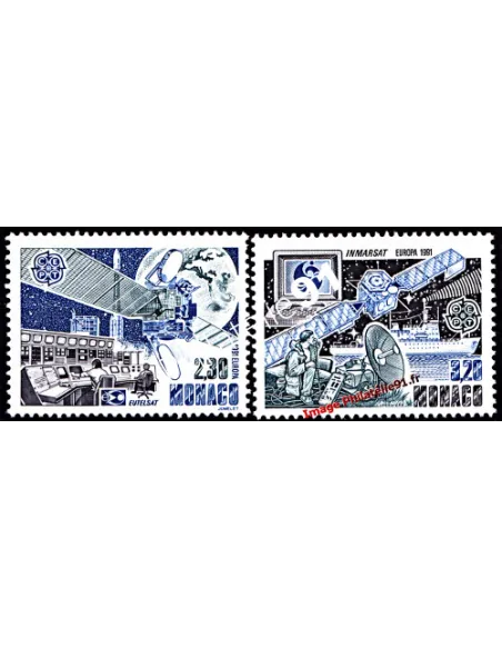 Timbres de MONACO n° 1768 et 1769 - Europa 1991 - L'Europe et l'espace