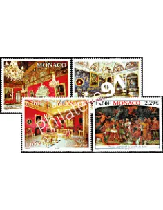 Timbres neufs de Monaco n° 2310 à 2313 - Thématique : palais princier
