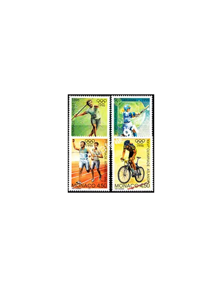 Timbres de MONACO n° 2051 à 2054 - Jeux Olympiques d'été à Atlanta