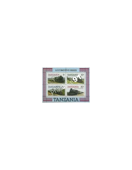 Bloc de TANZANIE n° 41 - Trains