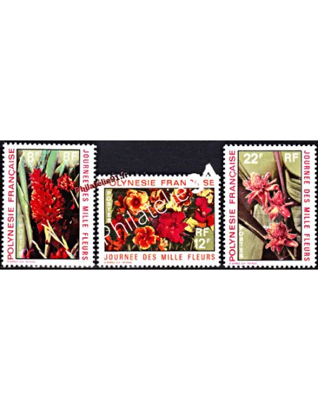 POLYNESIE - n°  83 à 85 - Thème fleurs