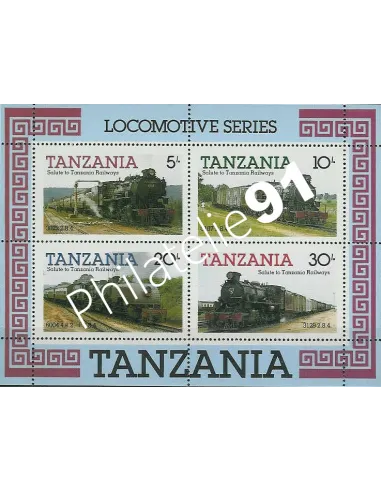 Bloc de TANZANIE n° 41 - Trains