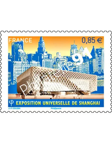 Timbre n° 4495 - -Expo 2010- - Pavillon français à Shanghai