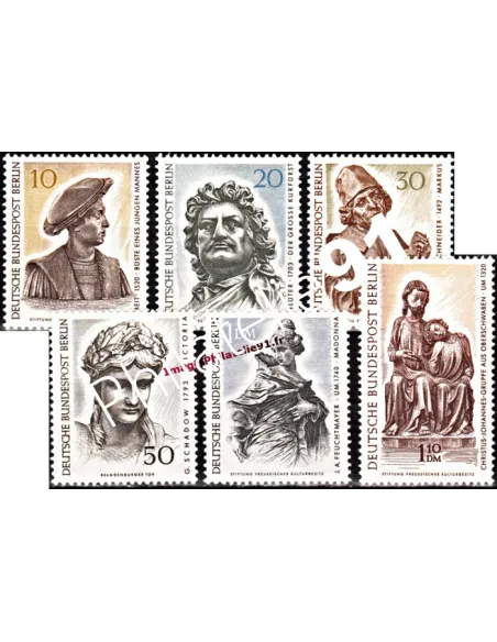 Timbres de BERLIN n° 278 à 283 - Thématique: ART