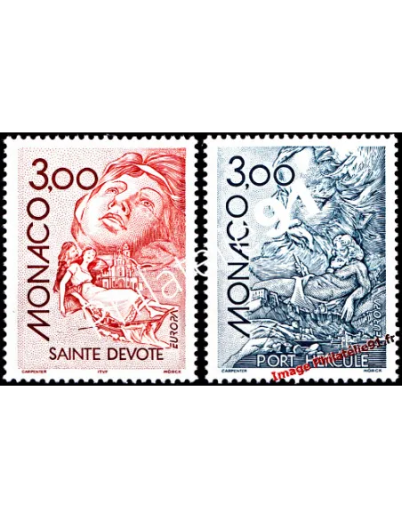 MONACO, n° 2104 à 2105 neufs, collection timbres Monaco
