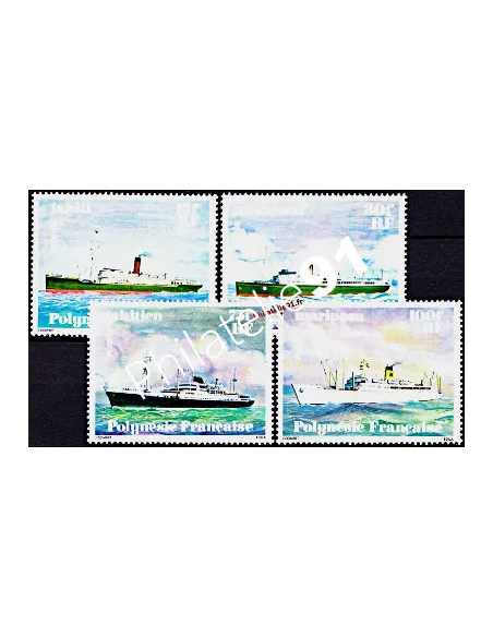 POLYNESIE - n°  124 à 127 ** - Thème bateaux