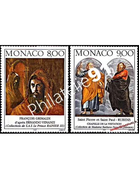 MONACO - n° 2127 et 2128 - Série Arts - François Grimaldi - Saint Pierre et Saint Paul
