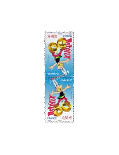 Timbre de France  n° 4425a - 50 ans d'Astérix - paire verticale tête-bêche