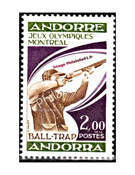 Timbre d'Andorre Français n° 255 - Thématique : Jeux olympiques