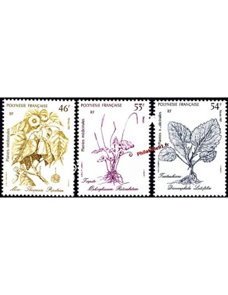 POLYNESIE - n°  285 à 287 - Thème plantes