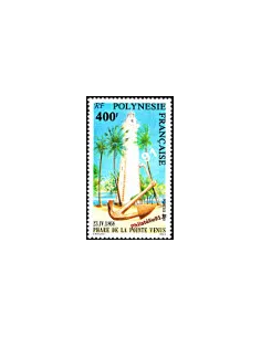 Timbre de POLYNESIE n°  302, phare de la pointe Vénus