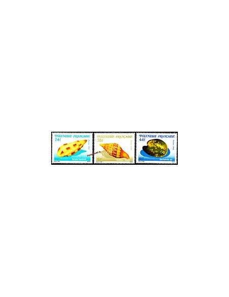 Timbres de POLYNESIE n°  312 à 314 - Thème Coquillages