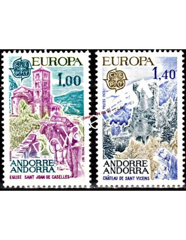 Timbres d'ANDORRE FRANÇAIS n° 261 à 262 -  Thématique : EUROPA - Paysages