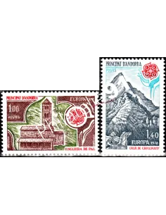 Timbre d'ANDORRE FRANÇAIS n° 269 à 270 -  Thématique : EUROPA - Monuments
