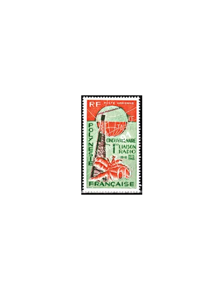 Timbre de Polynésie PA16 , 50 ans de liaison radio avec la métropole