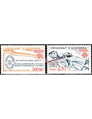 Timbres  d'Andorre Français n° 300 à 301 -  Thématique : Europa