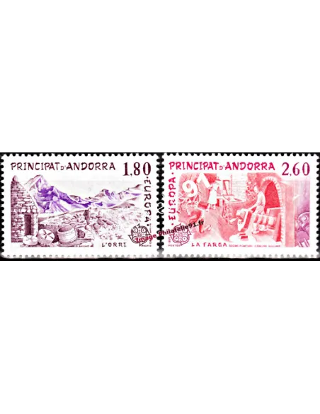 Timbres d'Andorre Français n° 313 à 314 -  Thématique : Europa