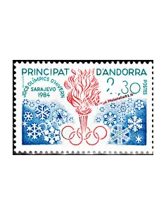 Timbre d'Andorre Français n° 327 - Thématique: J.O