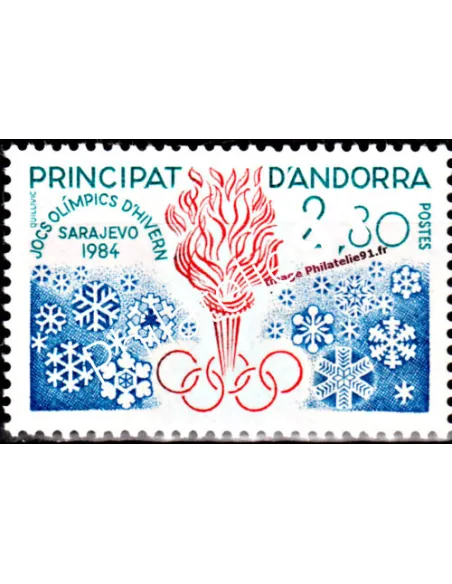Timbre d'Andorre Français n° 327 - Thématique: J.O