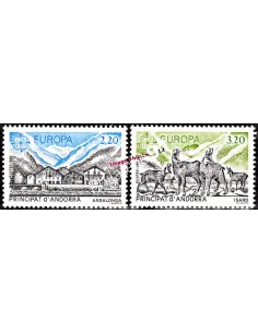 Timbres  d'Andorre Français n° 348 à 349 -  Thématique : Europa