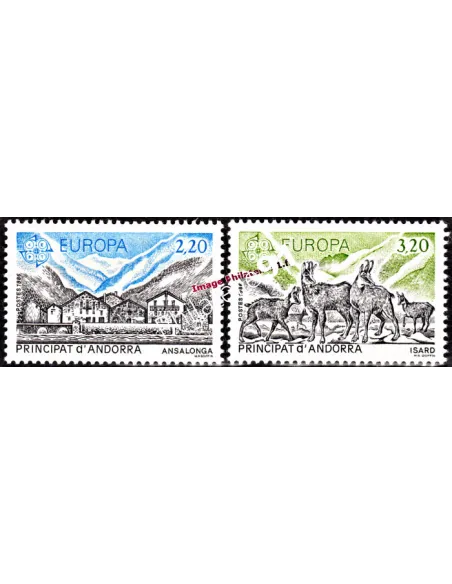 Timbres  d'Andorre Français n° 348 à 349 -  Thématique : Europa